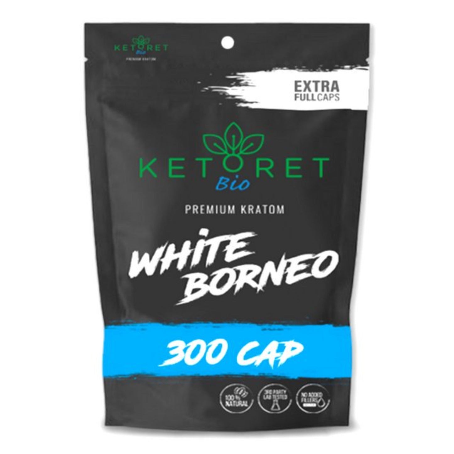 Ketoret Bio Kratom Capsules White Borneo / 300 Capsule