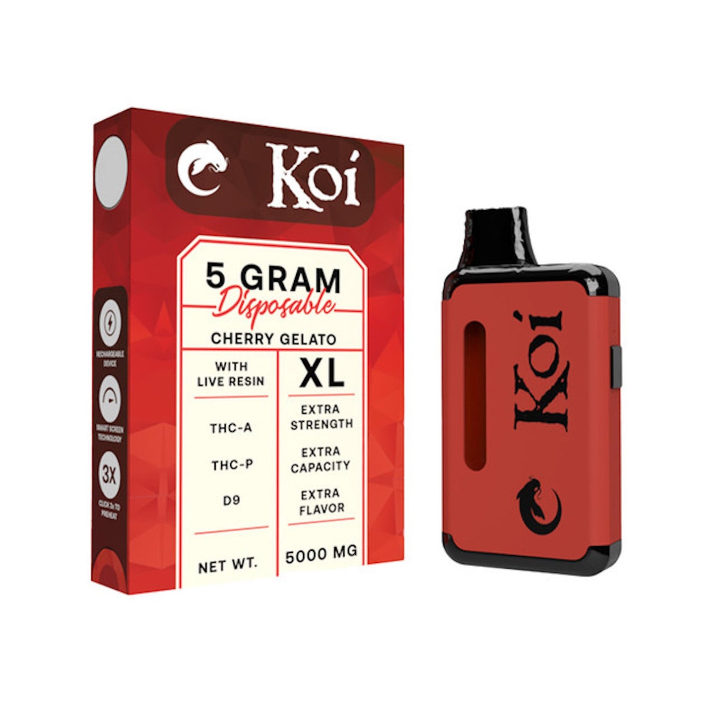 Koi THC-A Blend Vaporizer - 5000mg Cherry Gelato