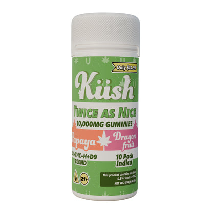 Kush Twice As Nice Double Stack THC Gummies - 10,000mg Papaya / Dragonfruit