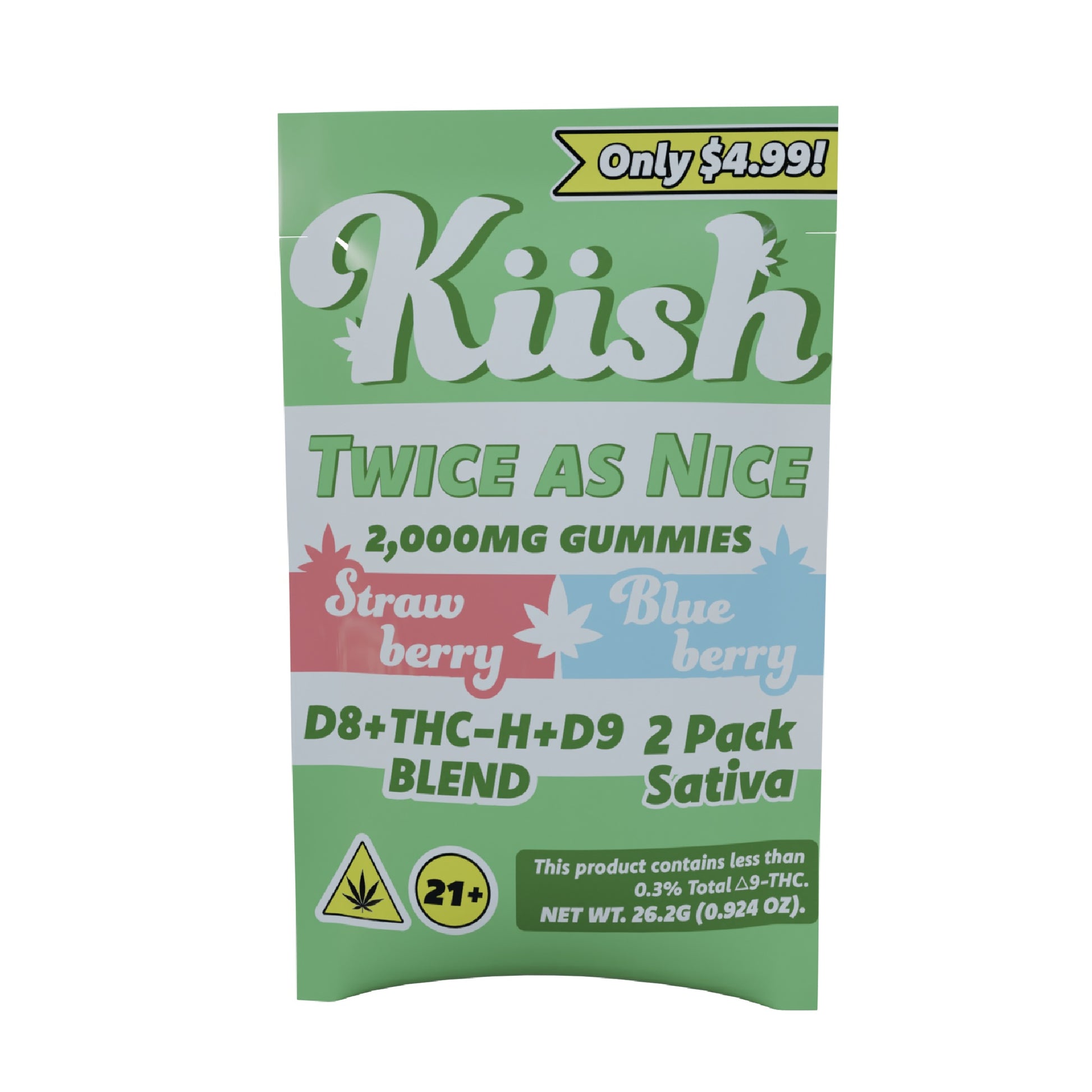 Kush Twice As Nice Double Stack THC Gummies - 2,000mg