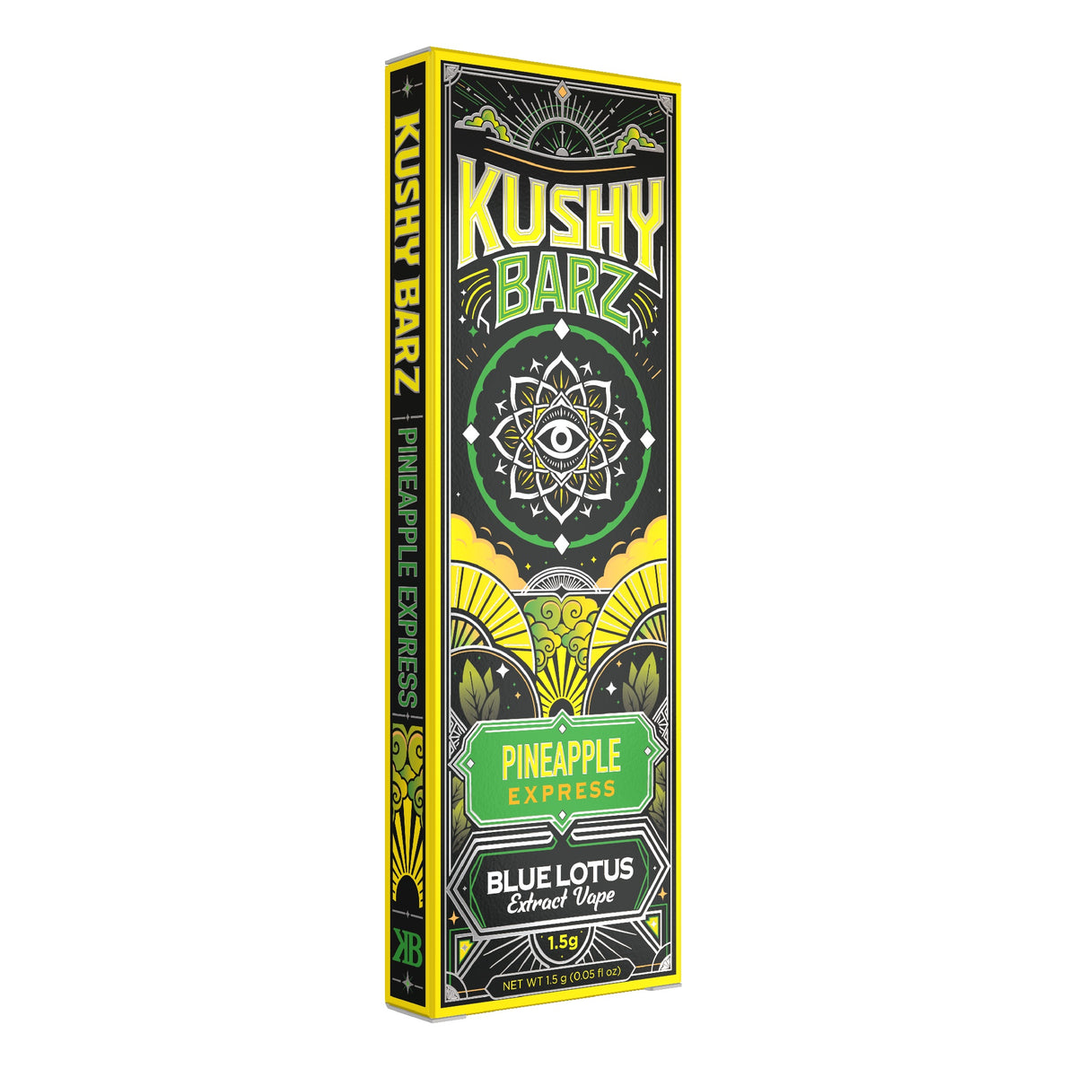Kushy Barz High Potency Blue Lotus Extract Device - 1500mg Pineapple Express