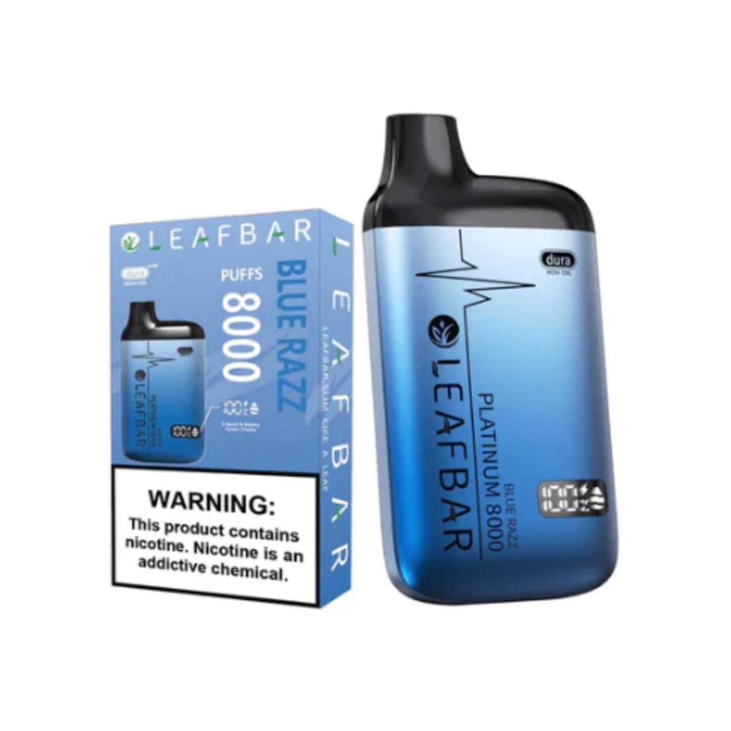 LeafBar Platinum Blue Razz Nic Vape - 5%