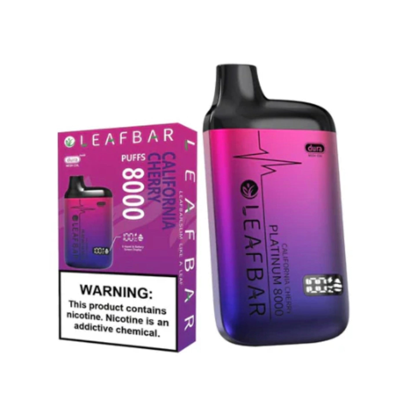 LeafBar Platinum California Cherry Nic Vape - 5%