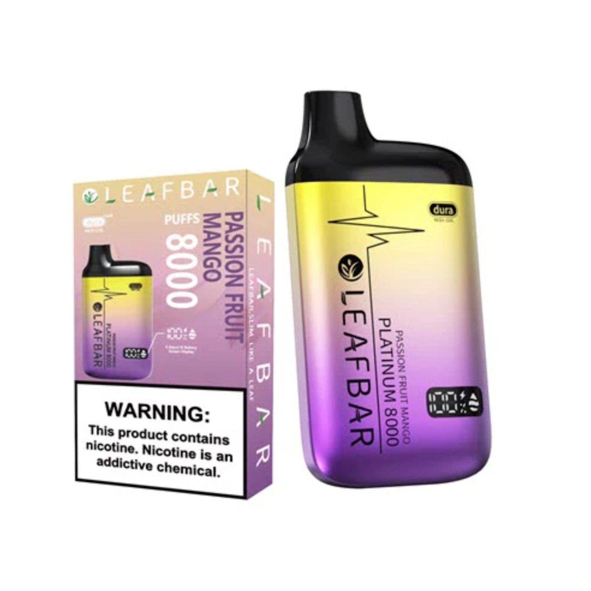 LeafBar Platinum Passion Fruit Mango Nic Vape - 5%