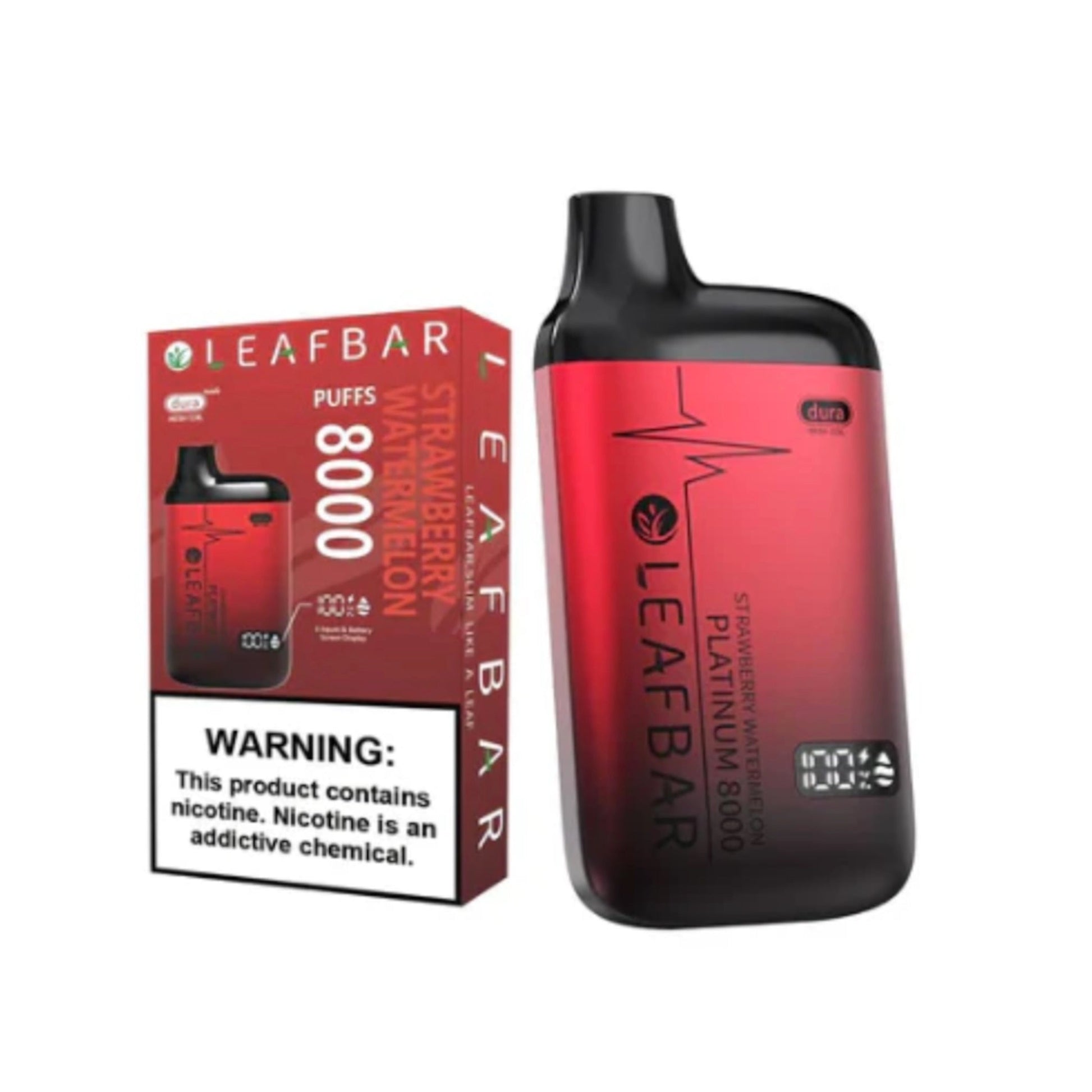 LeafBar Platinum Strawberry Watermelon Nic Vape - 5%