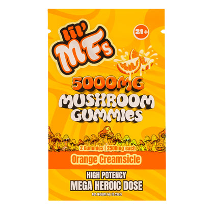 Lil MFs Mega Heroic Dose High Potency Mushroom Gummies (2pc) - 5000mg Orange Creamsicle