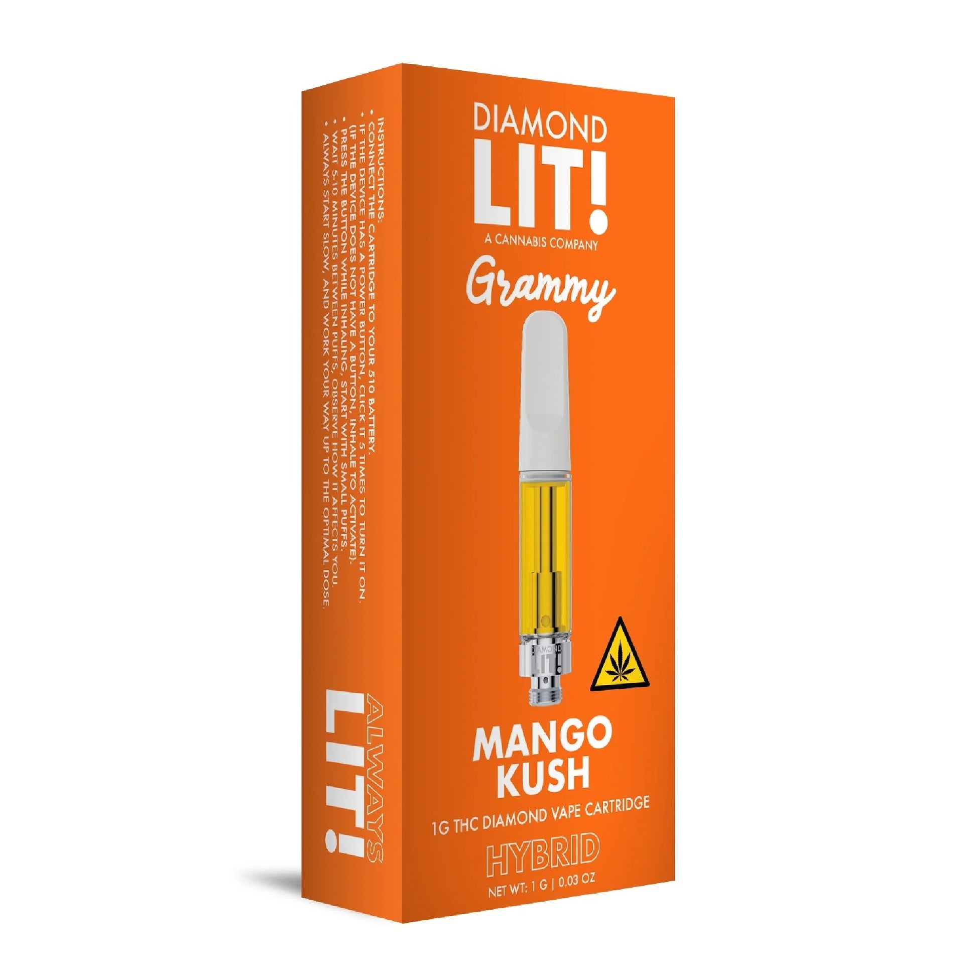 Lit! Grammy THC-A Device - 1g Mango Kush (H) / 1 Pack