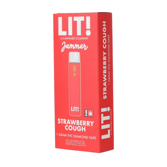 Lit! THC-A Liquid Diamonds Vaporizer - 1000mg Strawberry Cough (S)
