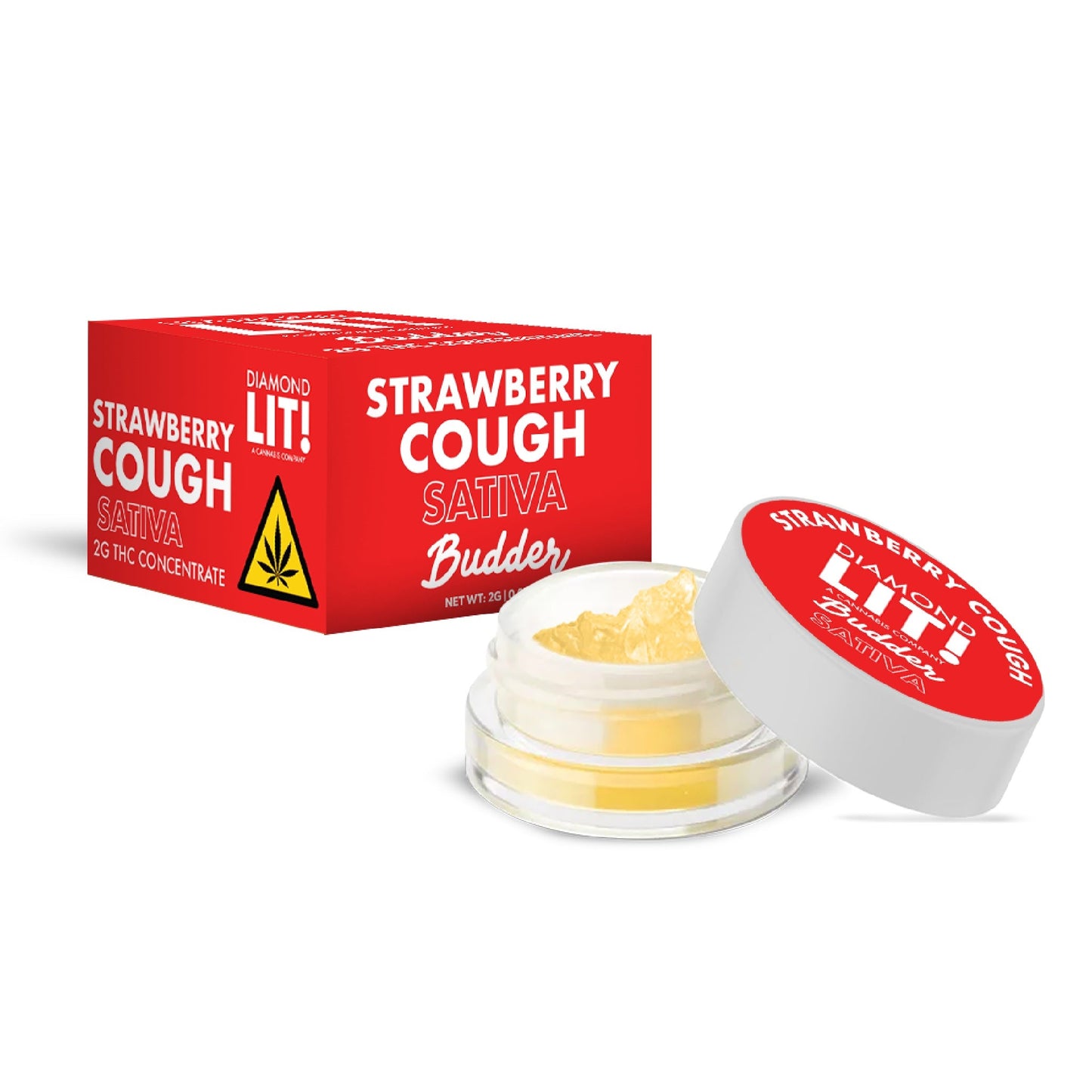 Lit! THC Budder Dabs - 2g Strawberry Cough (S)