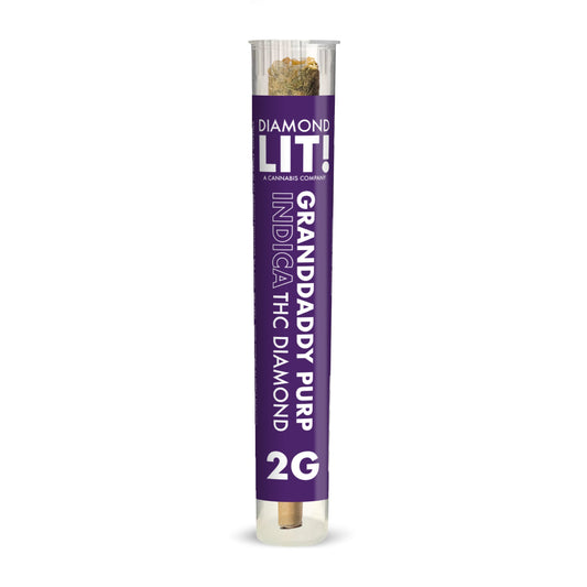 Lit! THC Diamond Infused Pre-Roll - 2g Granddaddy Purp (I)