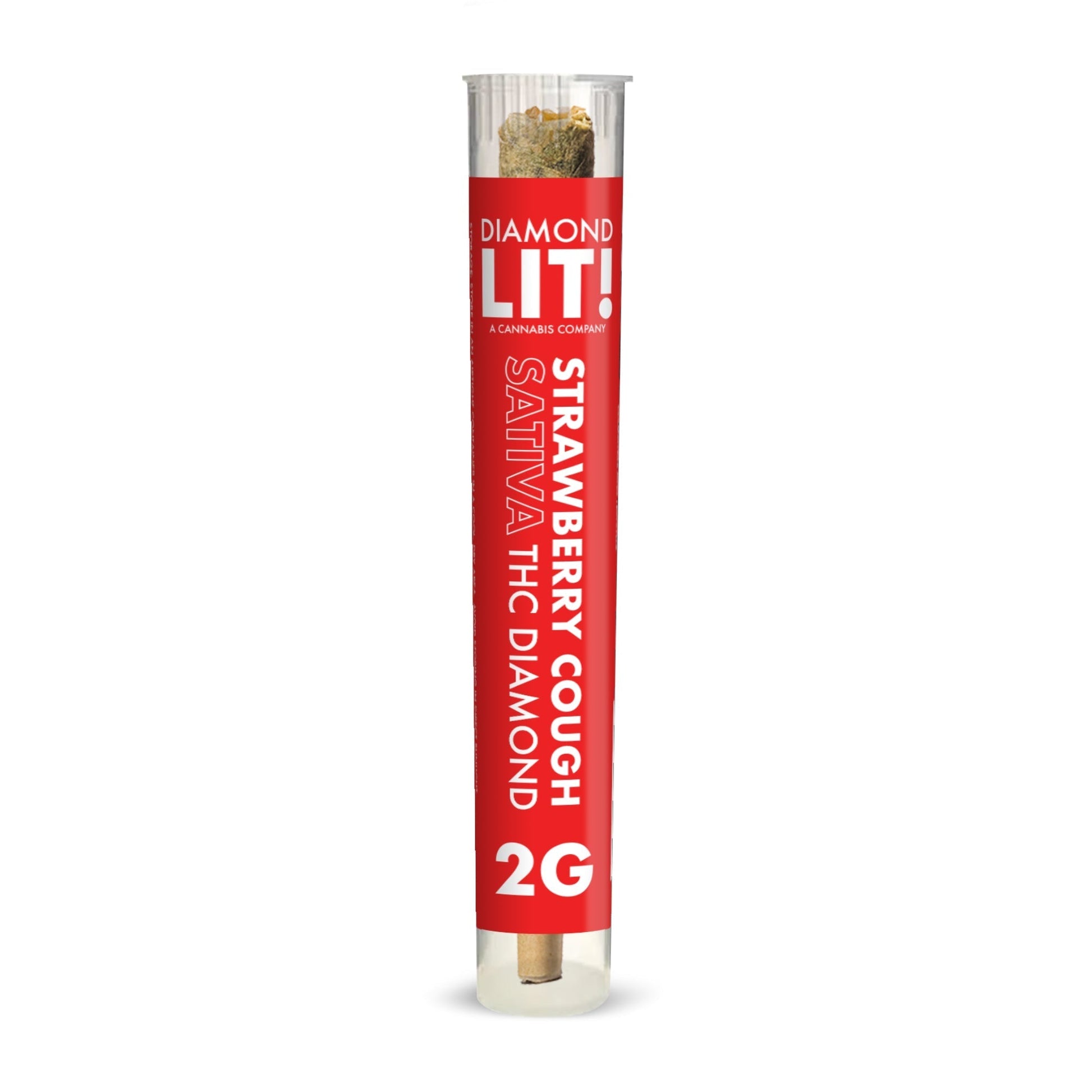 Lit! THC Diamond Infused Pre-Roll - 2g Strawberry Cough (S)