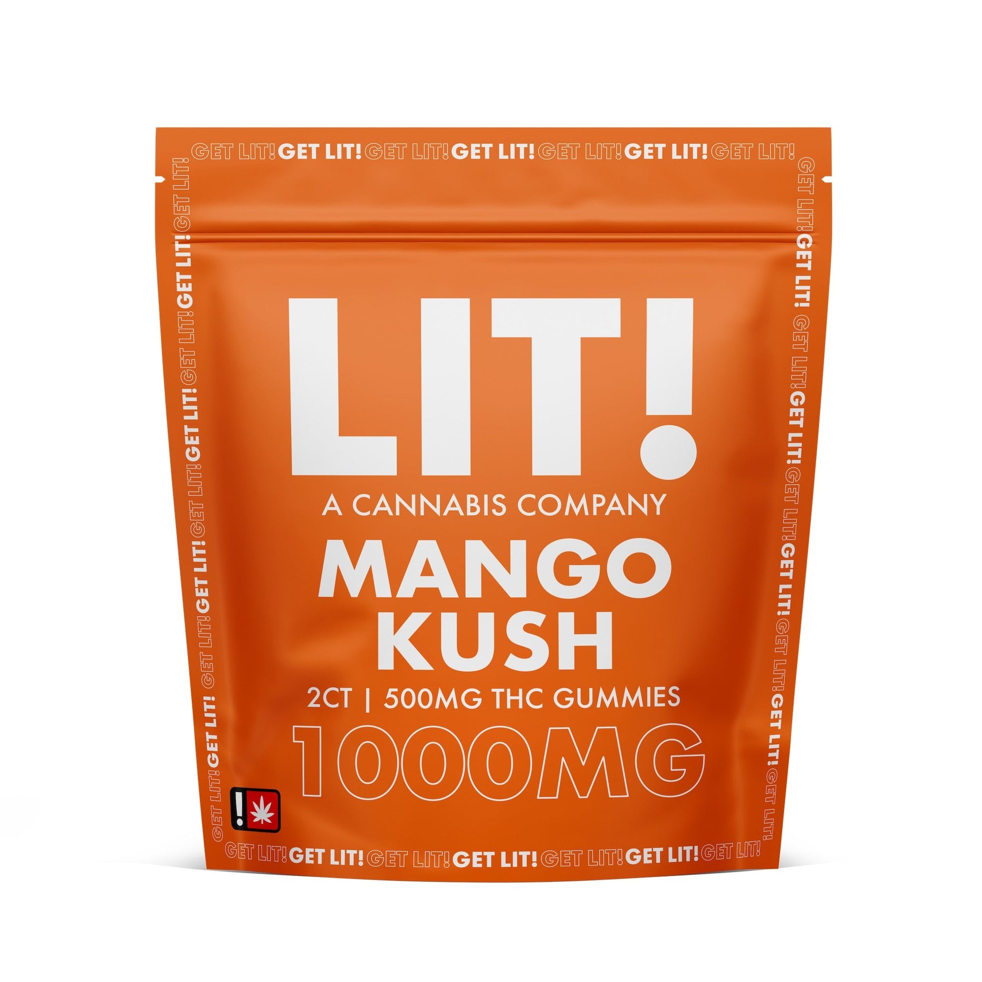 Lit! THC Gummies - 2ct Mango Kush