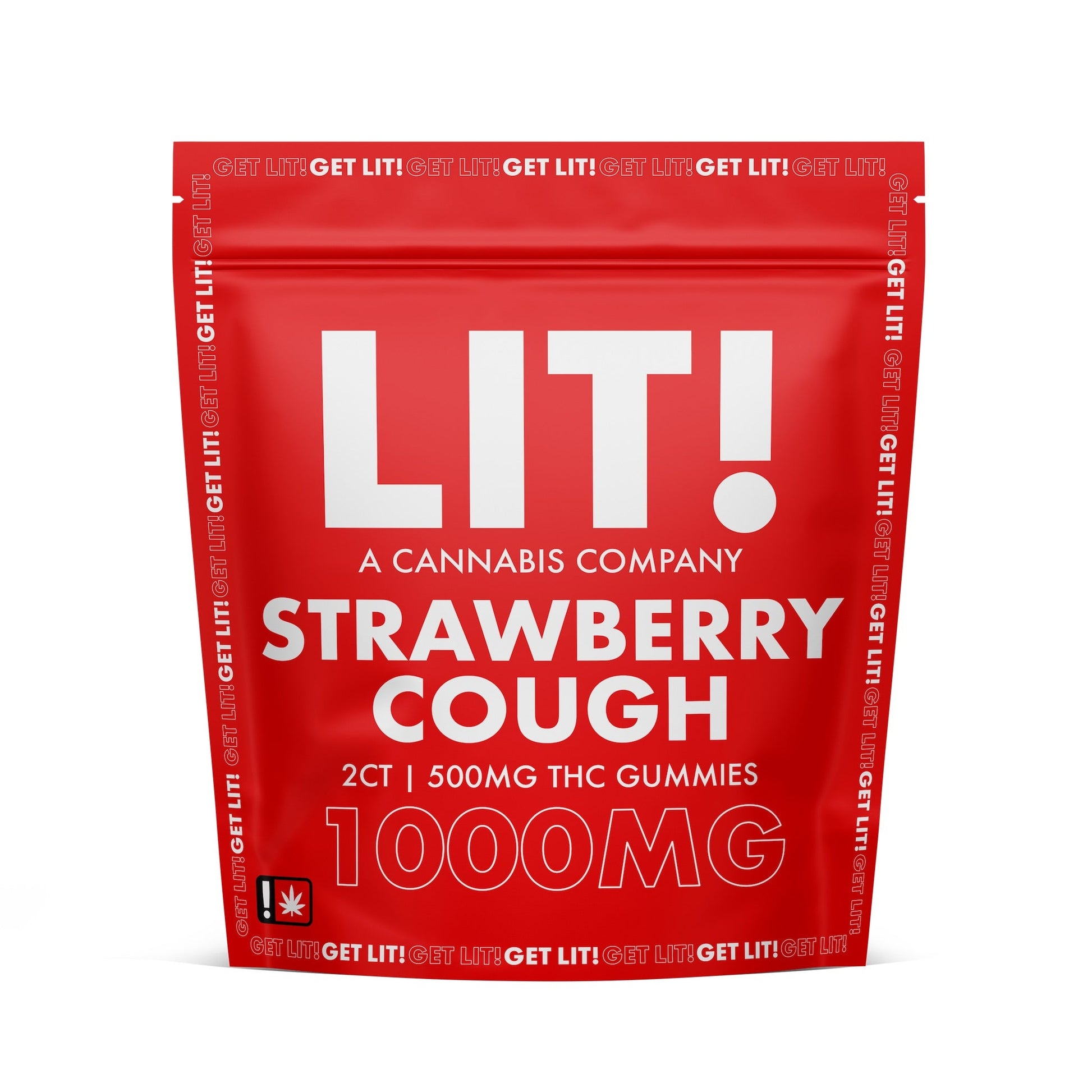 Lit! THC Gummies - 2ct Strawberry Cough