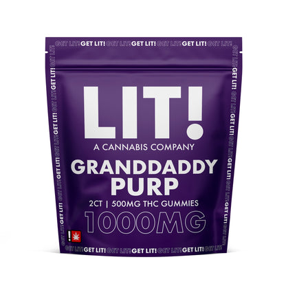 Lit! THC Gummies - 2ct Granddady Purp