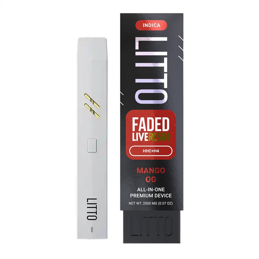 Litto Faded HHC + H4 Vaporizer - 2000mg Mango OG (I)