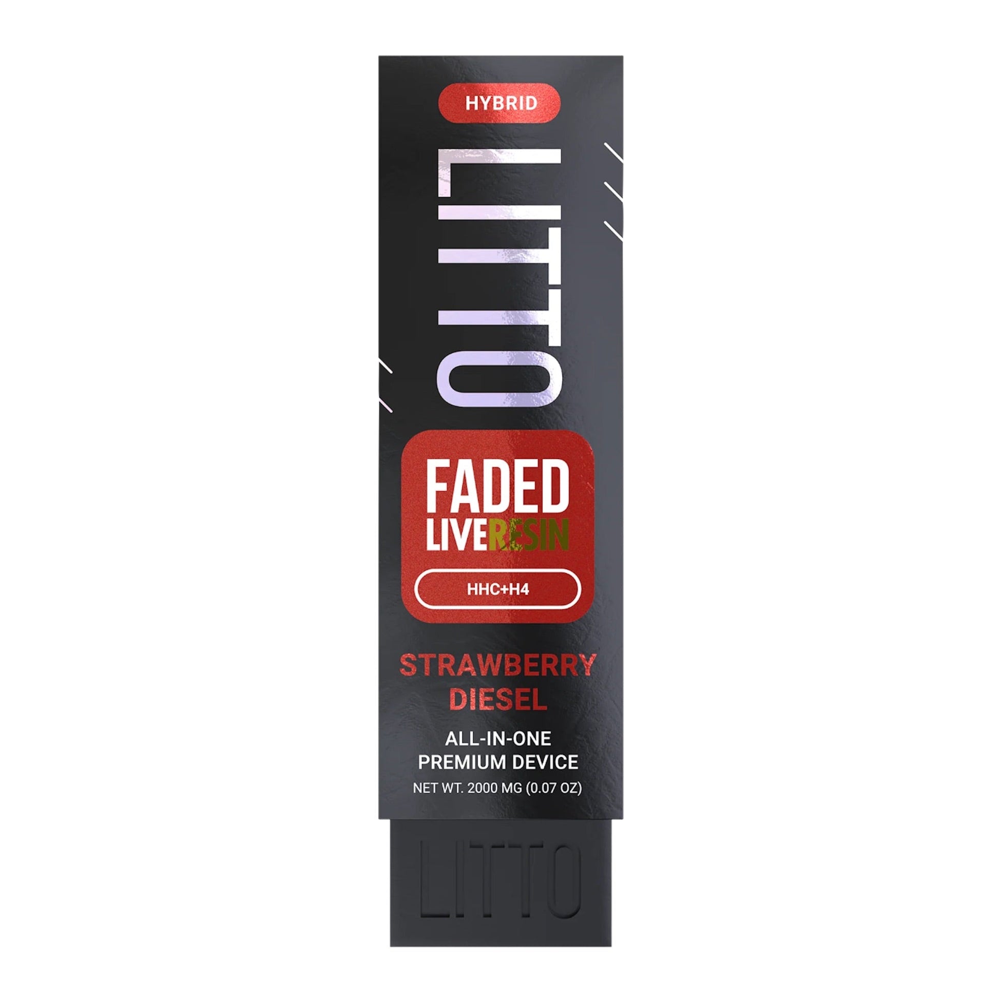 Litto Faded HHC + H4 Vaporizer - 2000mg Strawberry Diesel (H)