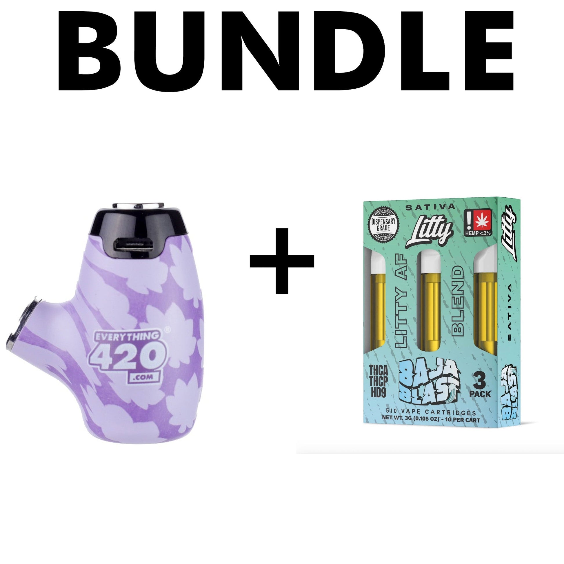 Litty AF Blend Baja Blast Cartridge - 3 Pack Cartidge + E420 Battery (35% off)