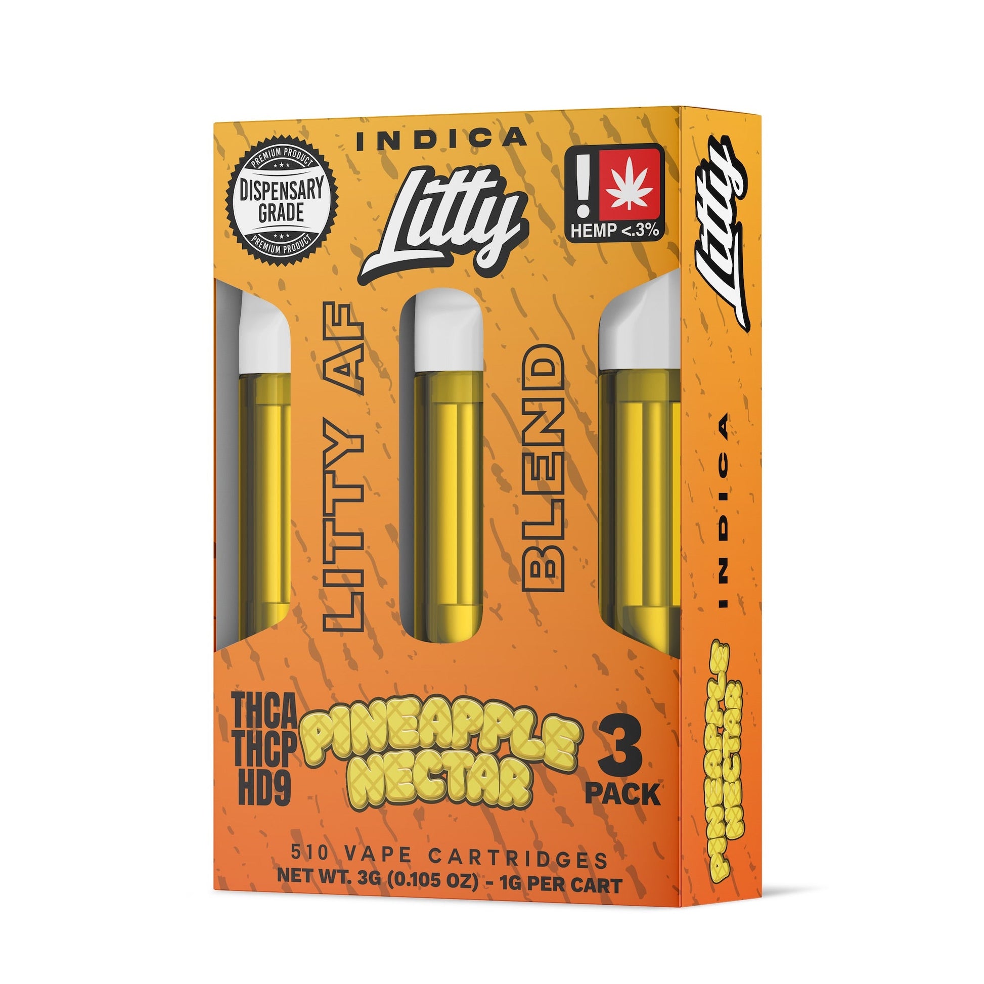 Litty AF Blend Pineapple Nectar Cartridge - 3 Pack