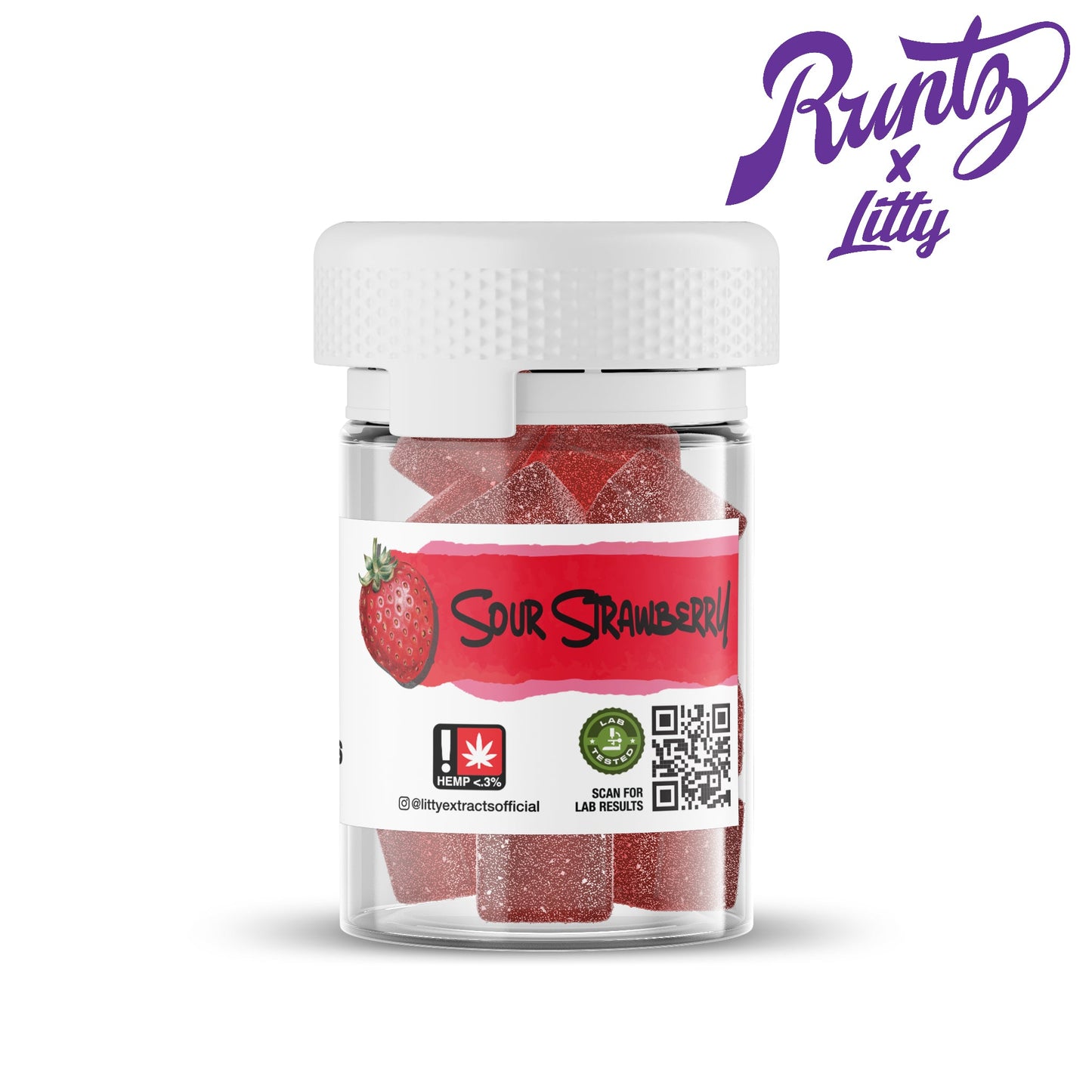 Litty HHC-O Gummies - 1000mg Sour Strawberry