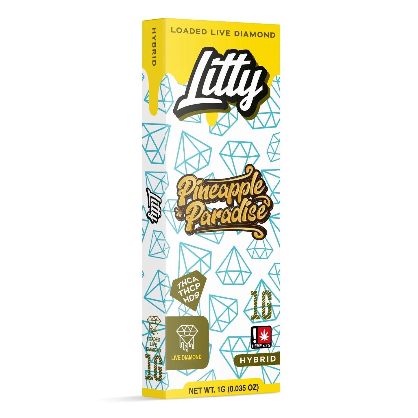 Litty Loaded Live Diamond THC-A + THC-P Device - 1000mg Pineapple Paradise (H) / 1 Pack