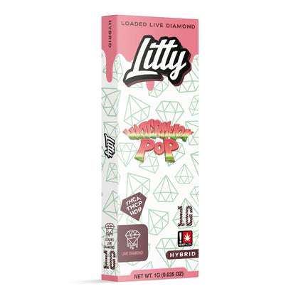 Litty Loaded Live Diamond THC-A + THC-P Vaporizer - 1000mg Watermelon Pop (H)