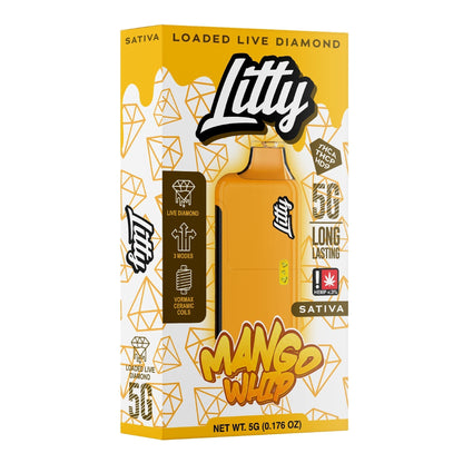 Litty THC-A Liquid Diamond Vaporizer - 5000mg Mango Whip (S)