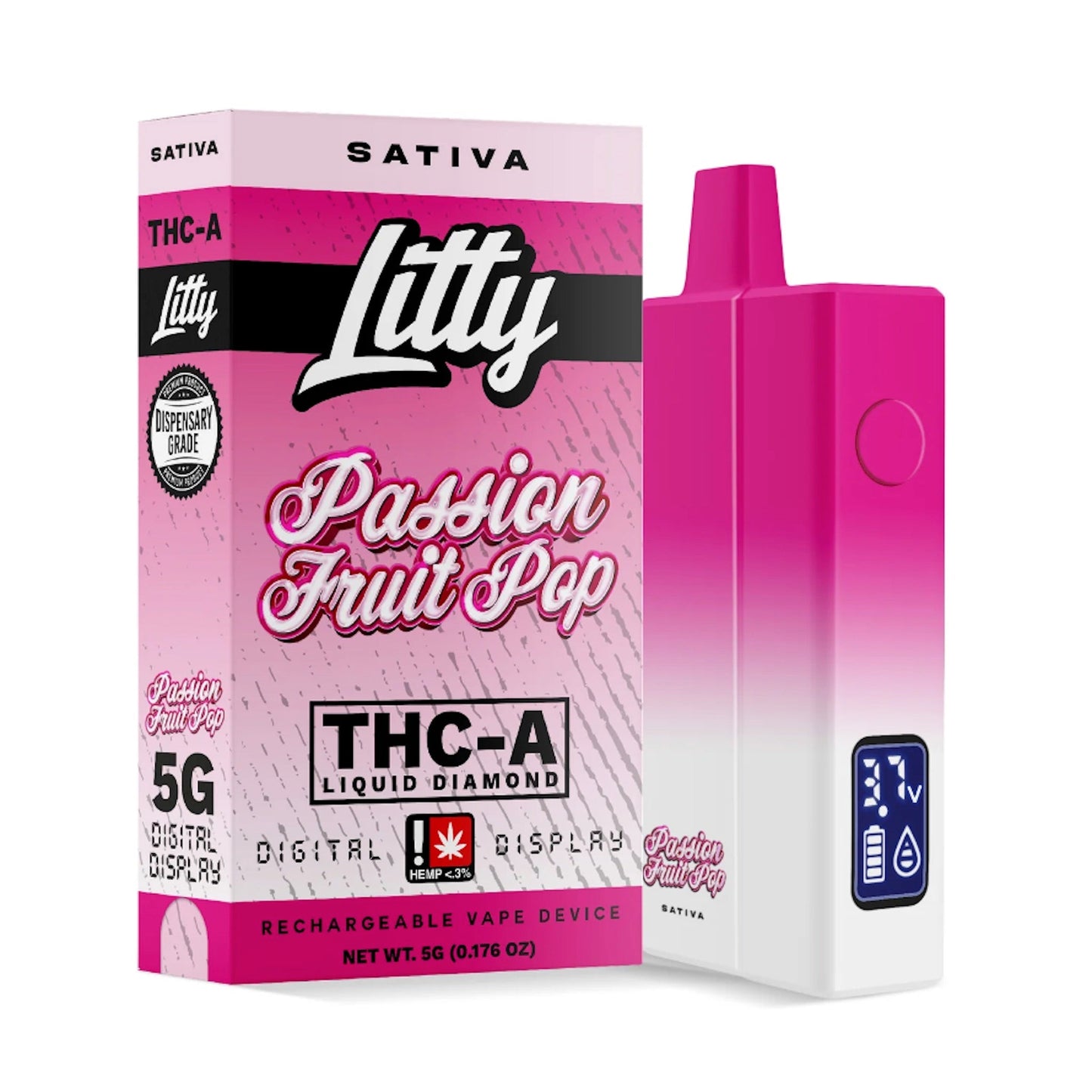 Litty THC-A Liquid Diamonds Vaporizer - 5000mg