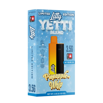 Litty Yetti Blend Limited Edition THC-P Vaporizer - 3500mg Pineapple Whip (H) / 1 Pack