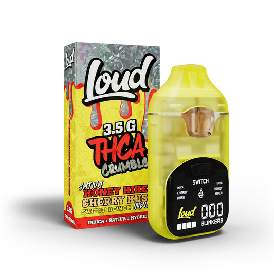 Loud THC-A Crumble Device - 3500mg Honey Hiker / Cherry Kush
