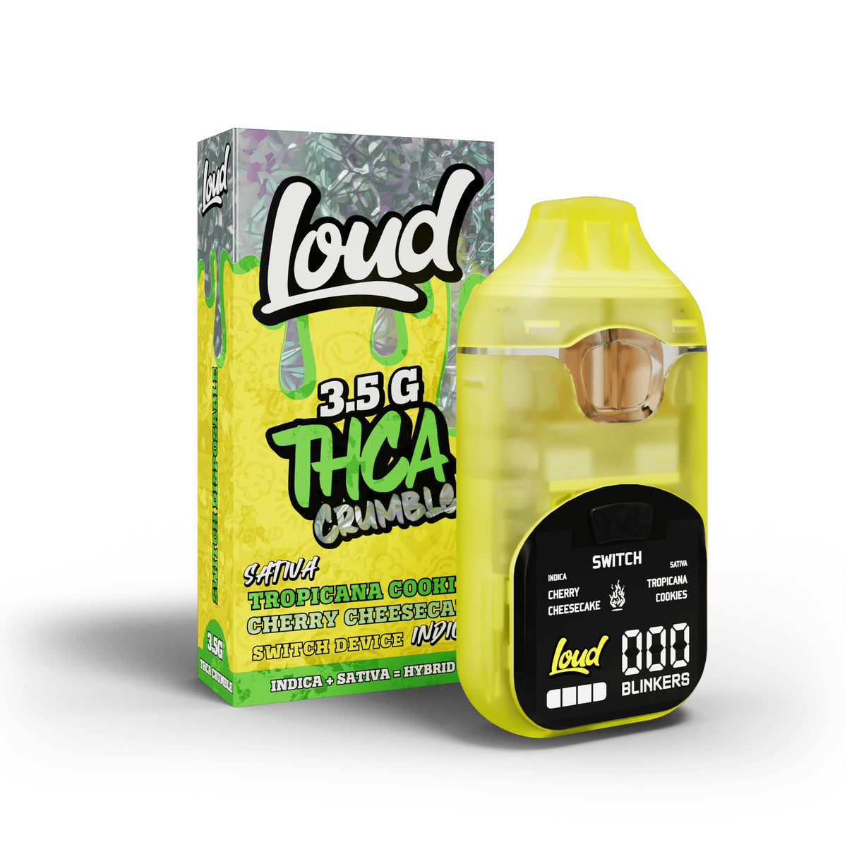 Loud THC-A Crumble Device - 3500mg Tropicana Cookies / Cherry Cheesecake