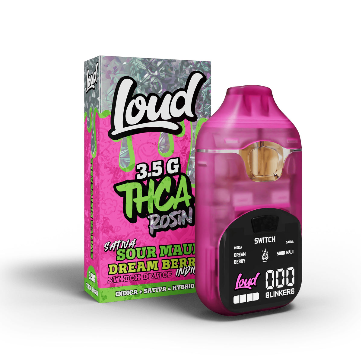 Loud THC-A Rosin Device - 3500mg Sour Maui  / Dream Berry