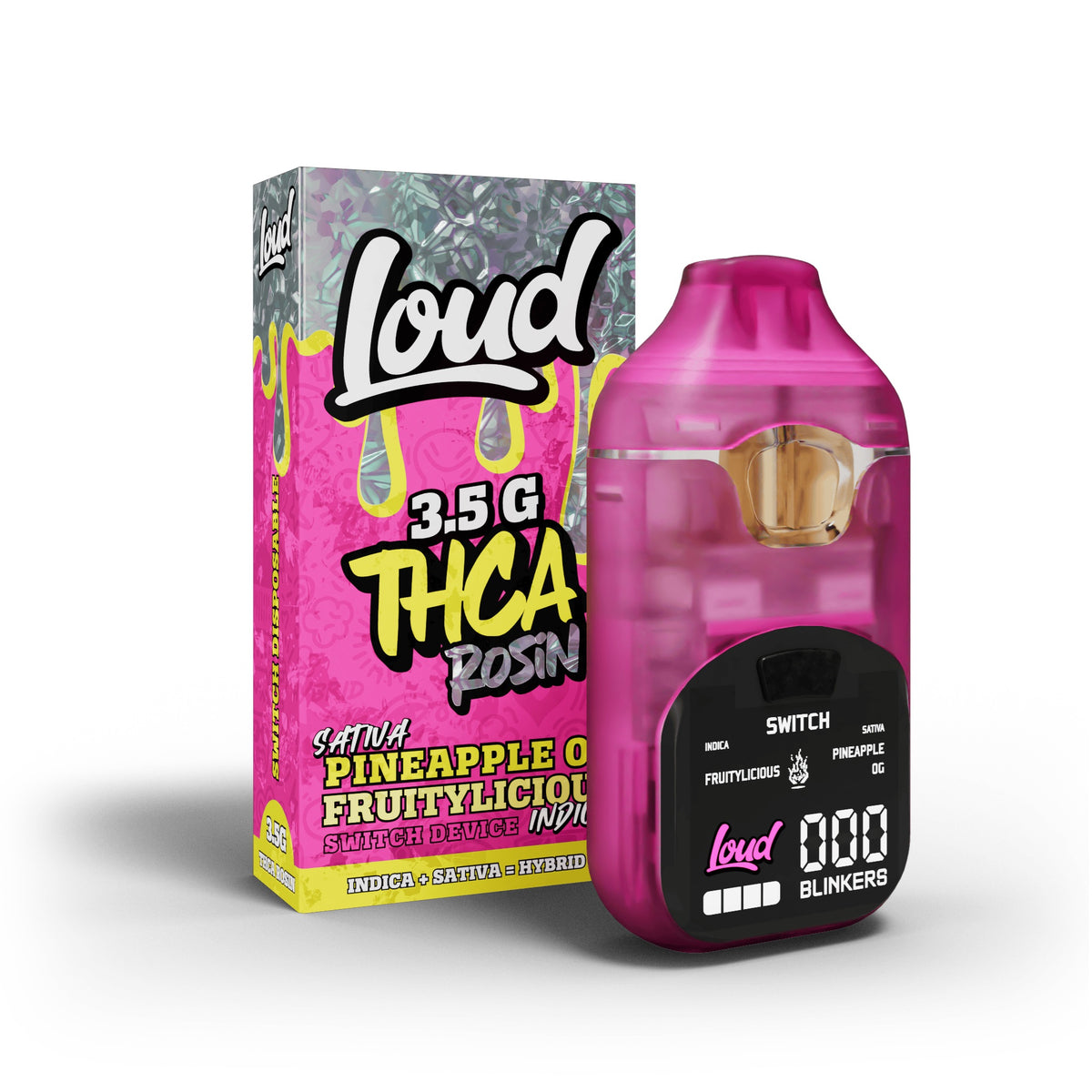 Loud THC-A Rosin Device - 3500mg Pineapple OG / Fruitylicious