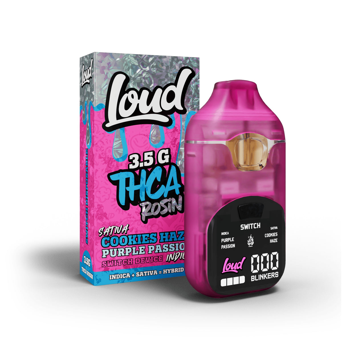 Loud THC-A Rosin Device - 3500mg Cookies Haze / Purple Passion
