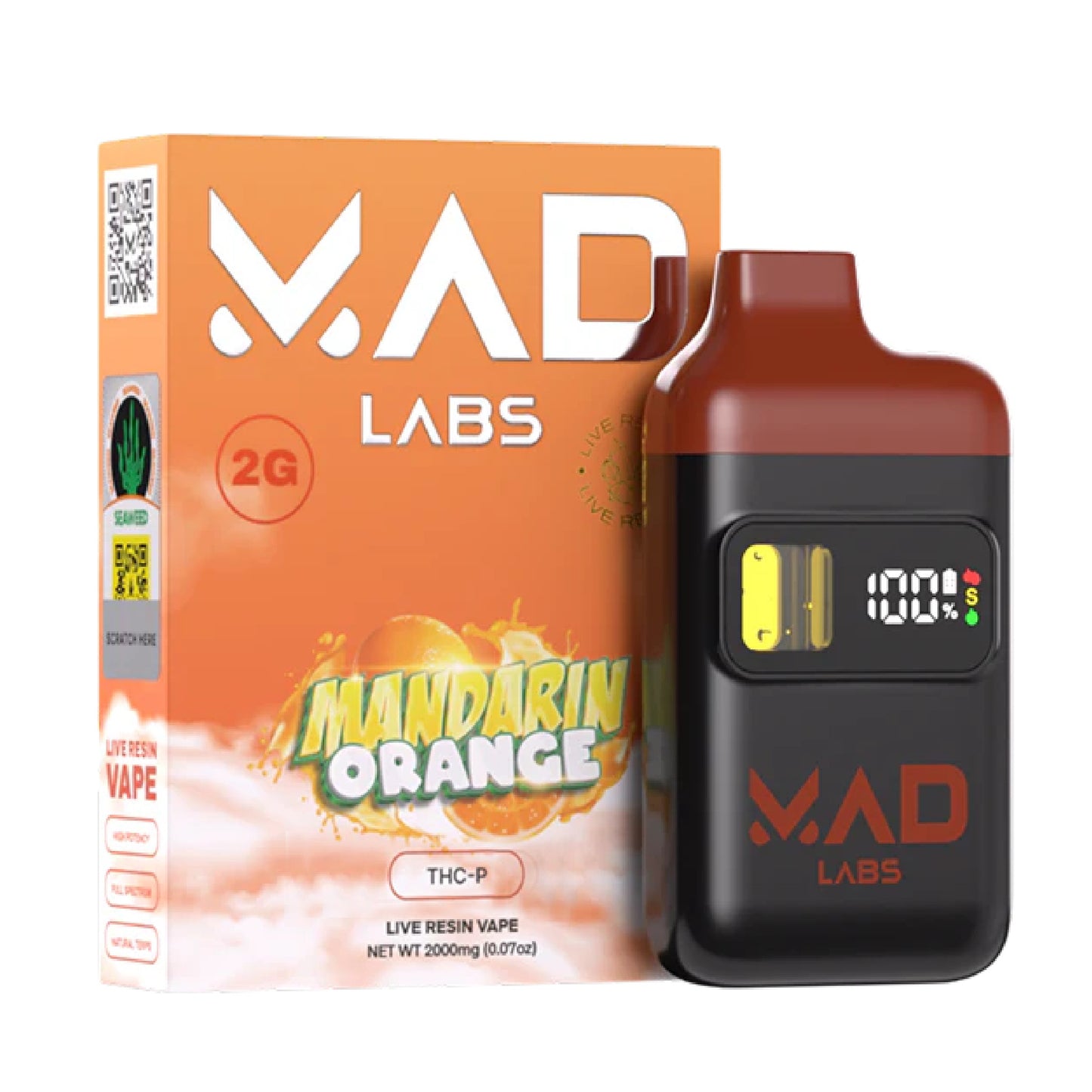 MAD Labs Diamond Sauce THC-P Vaporizer - 2000mg Mandarin Orange (H)