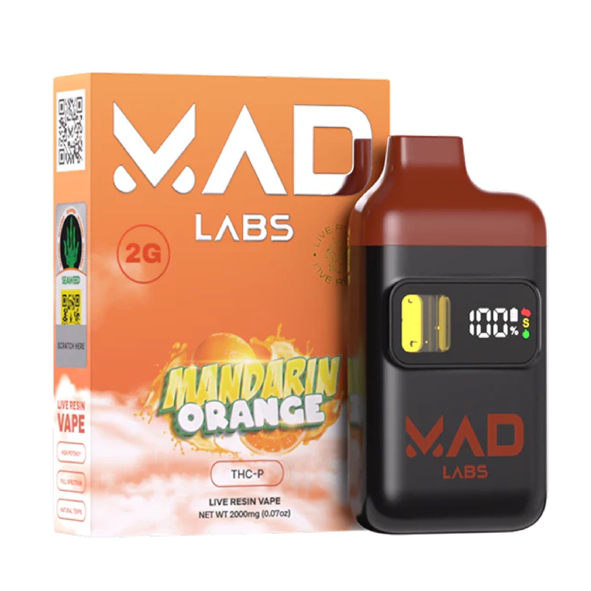 MAD Labs Diamond Sauce THC-P Vaporizer - 2000mg Mandarin Orange (H)