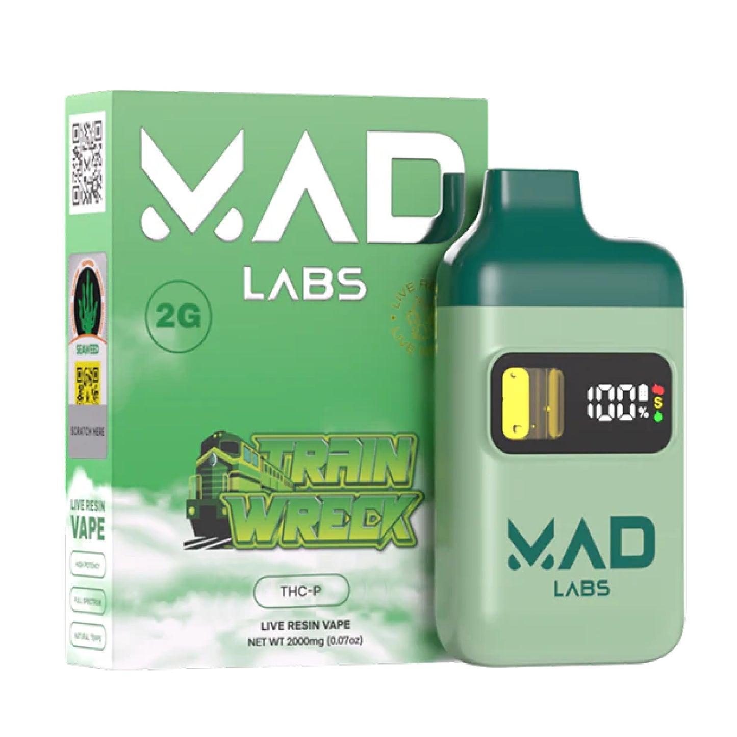 MAD Labs Diamond Sauce THC-P Vaporizer - 2000mg Trainwreck (S)