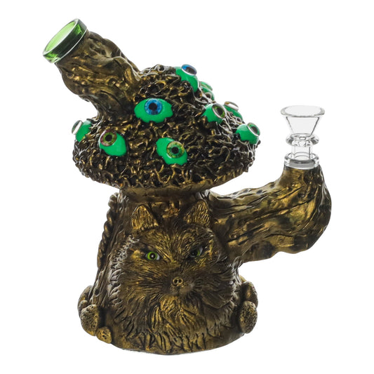 Magical Mushroom Mini Bong - 7in Howlin' Oak