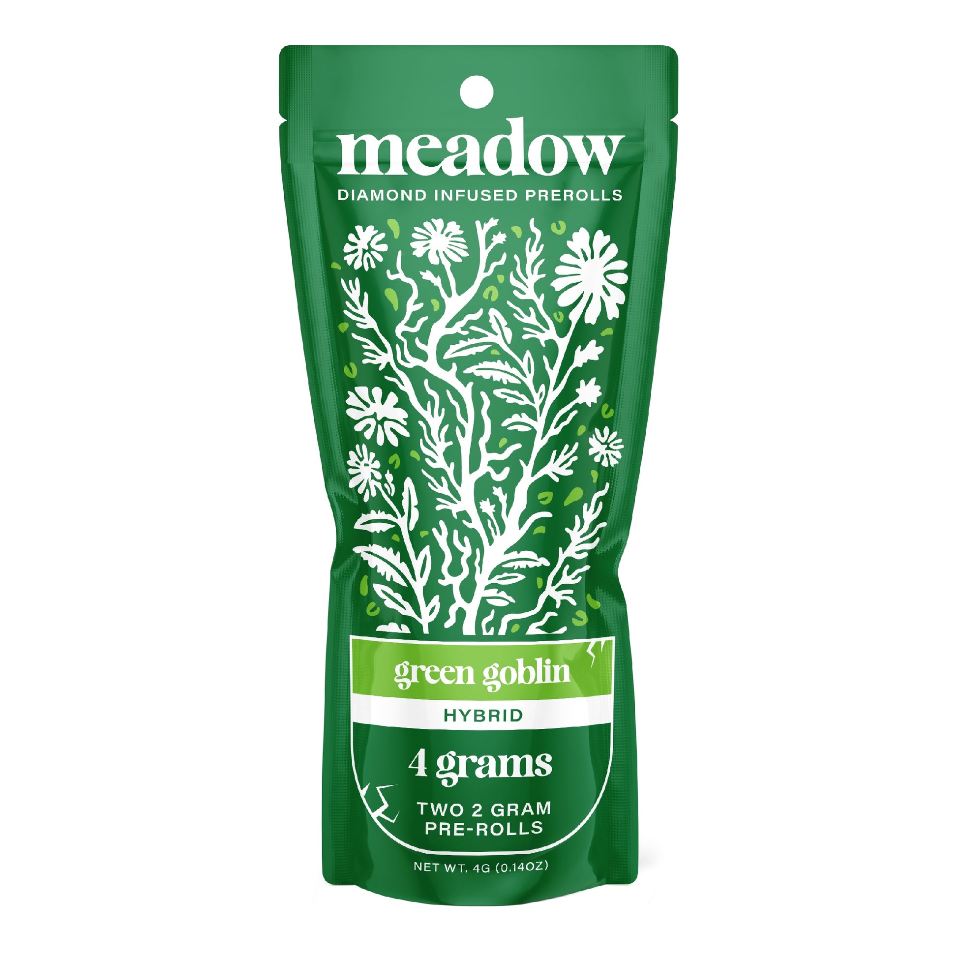 Meadow Diamond Infused Pre-Rolls - 4g (2ct) Green Goblin (H)