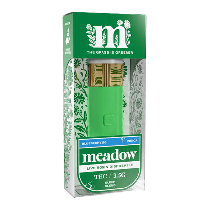 Meadow Effective Base THC Live Rosin Device - 3500mg Sleep Blend / Blueberry OG (I) / 1 Pack