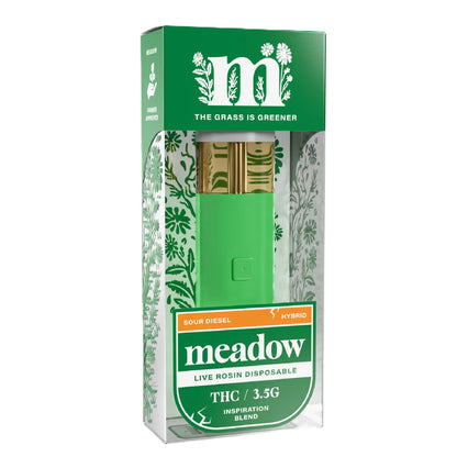 Meadow Effective Base THC Live Rosin Device - 3500mg Inspiration Blend / Sour Diesel (H) / 1 Pack