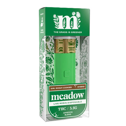 Meadow Effective Base THC Live Rosin Device - 3500mg Girl Scout Cookies -  Appetite Blend (H)) / 1 Pack