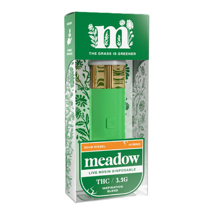 Meadow Effective Base THC Live Rosin Vaporizer - 3500mg Inspiration Blend / Sour Diesel (H)