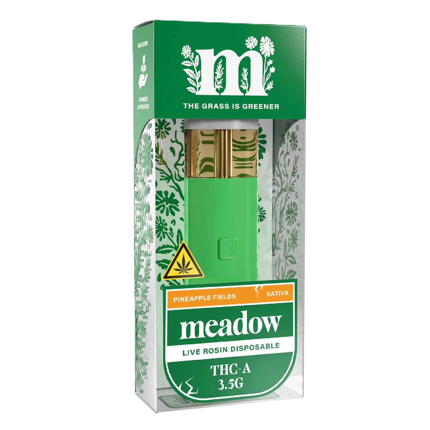 Meadow THC-A Live Rosin Vaporizer - 3500mg Pineapple Fields (S)