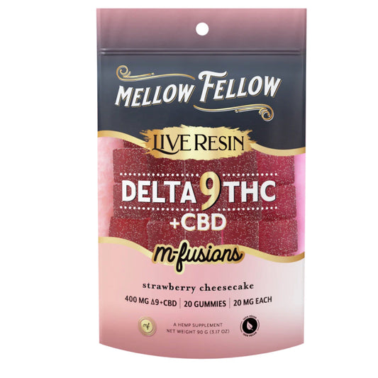 Mellow Fellow Delta 9 + CBD Strawberry Cheesecake Gummies - 400mg