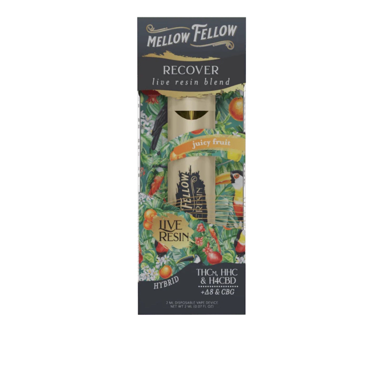 Mellow Fellow Live Resin Vaporizer - 2000mg Juicy Fruit (H)
