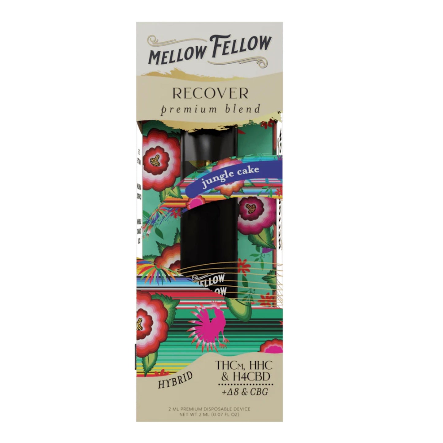 Mellow Fellow Premium Blend Vaporizer - 2000mg Jungle Cake (H) / 1 Pack
