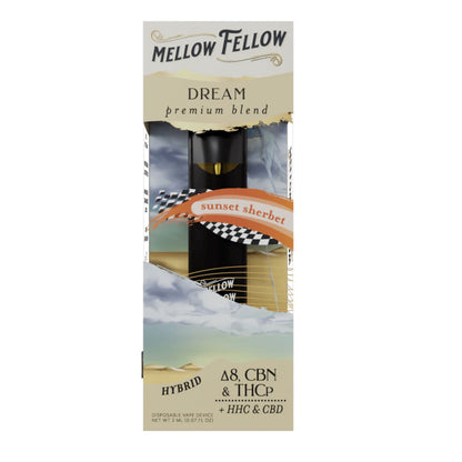 Mellow Fellow Premium Blend Vaporizer - 2000mg Sunset Sherbert (H) / 1 Pack
