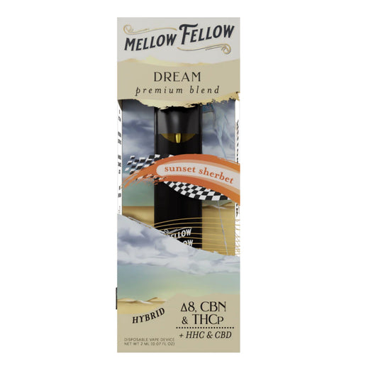 Mellow Fellow Premium Blend Vaporizer - 2000mg Sunset Sherbert (H) / 1 Pack