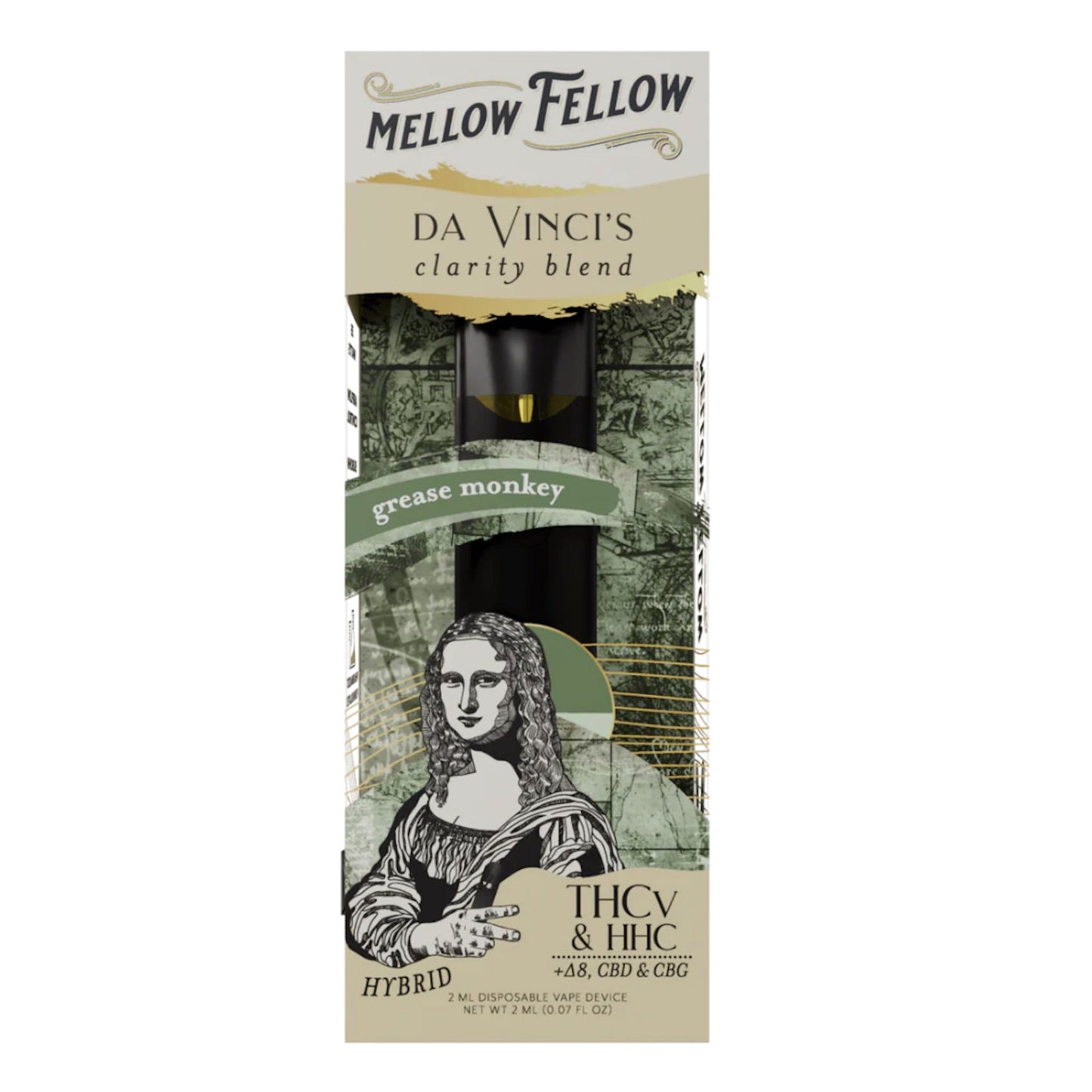 Mellow Fellow Premium Blend Vaporizer - 2000mg Grease Monkey (H) / 1 Pack