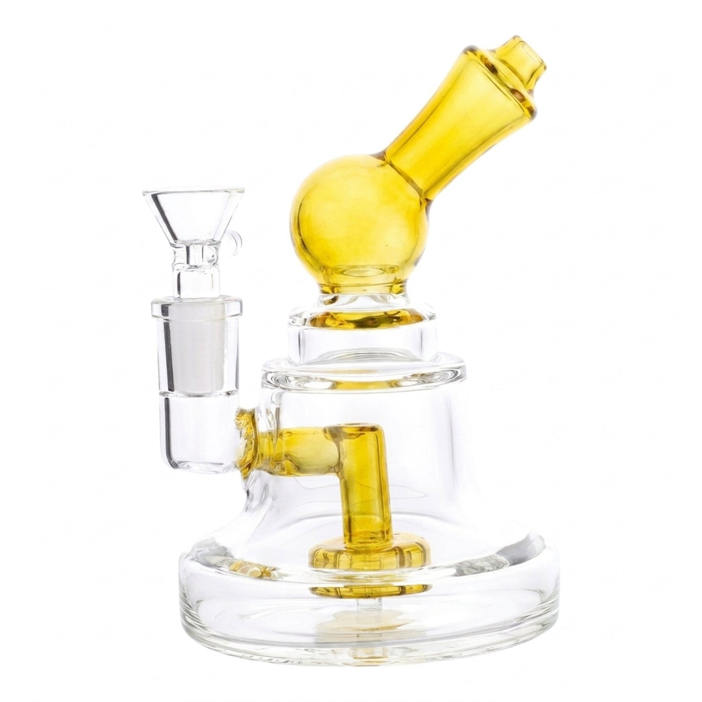 Mini Matrix Mayhem Percolator Bong - 6in Yellow